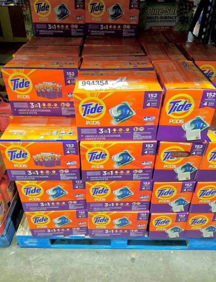 Tide liquid laundry detergent pallets image 1